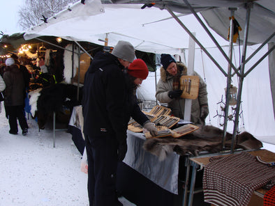Jokkmokk winter market, arctic circle, swedish lapland