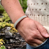 REN handcrafted bracelet with pure pewter braid and minimalist Nordic design from Julevu.